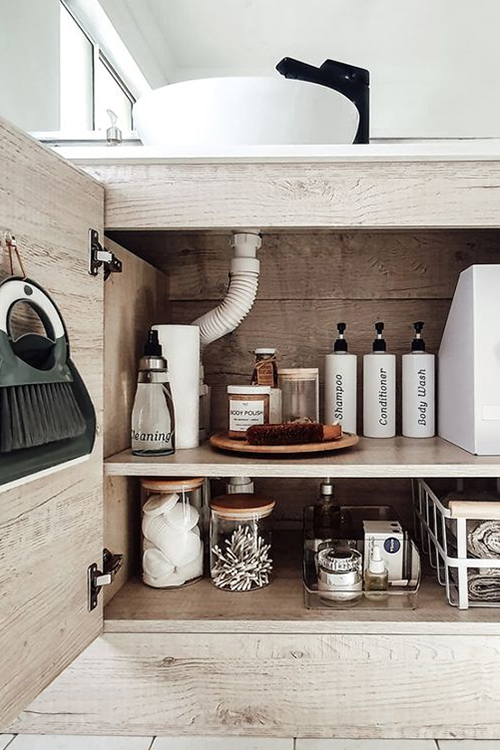 Shelf added into cabinet
